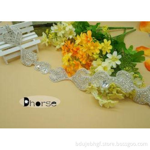 Bling Bling Decorative Rhinestone Beaded Trim , Bridal Trim